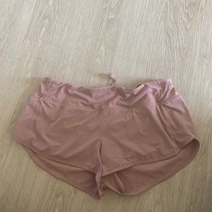 Dusty Pink Speed Up 2.5" Lululemon Shorts Size 8
